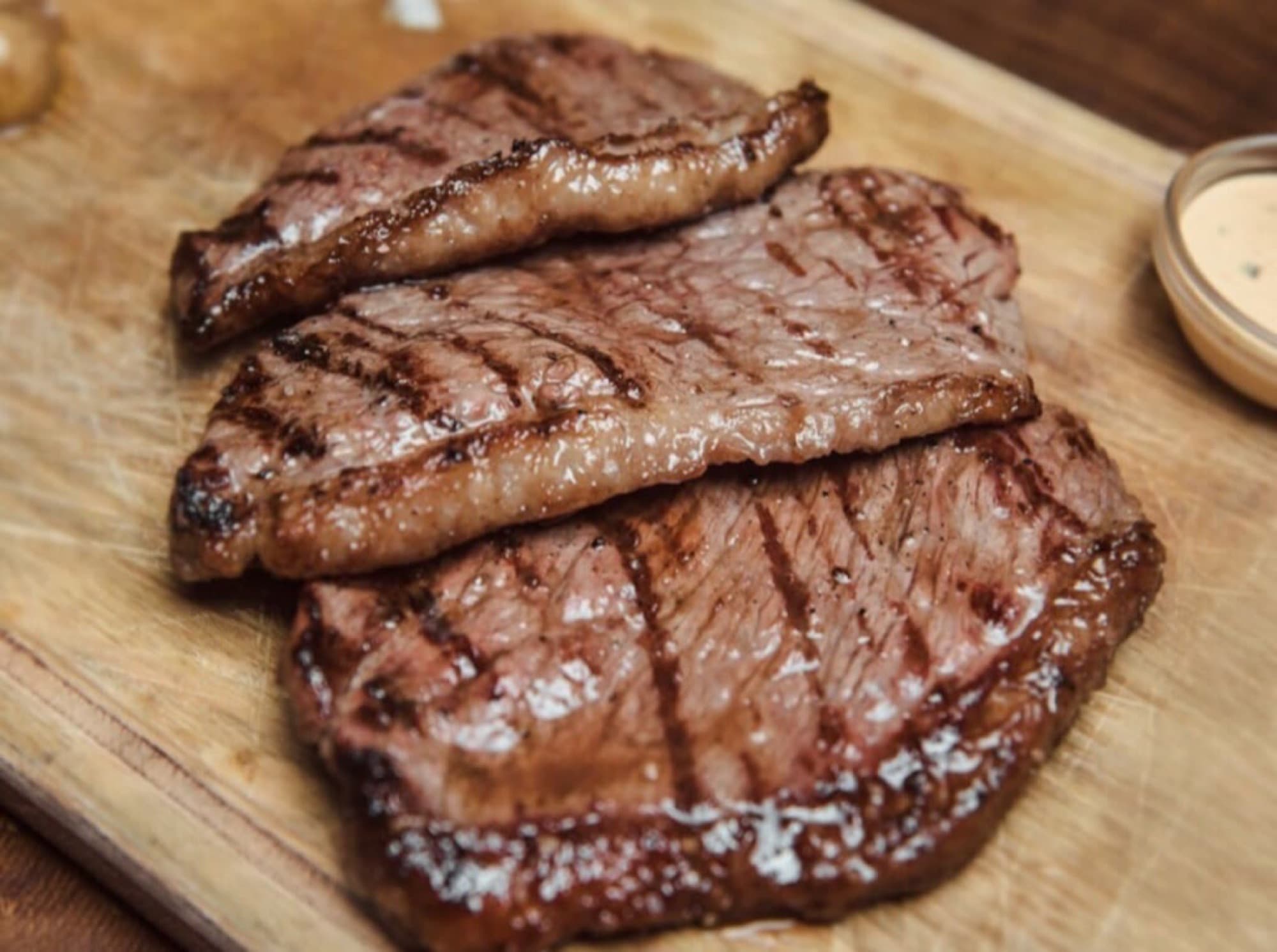 Charcoal-grilled picanha steak at Diego's